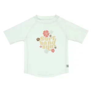 T-shirt de bain UV décontracté à manches courtes - Flowers Sea Foam