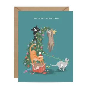 Carte à gratter Noël Chat - Inklings