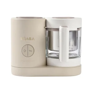 Béaba Babycook Neo Robot de Cuisine – Préparateur de Repas Bébé Beige | Bol en Verre & Panier en Acier Inoxydable – Cuiseur Vapeur & Mixeur