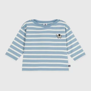 Petit Bateau Pull en Coton - Rayures Marinière