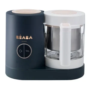 Béaba Babycook Neo Robot de Cuisine – Préparateur de Repas pour Bébé Night Blue | Bol en Verre & Panier en Acier Inoxydable – Cuiseur Vapeur & Mixeur