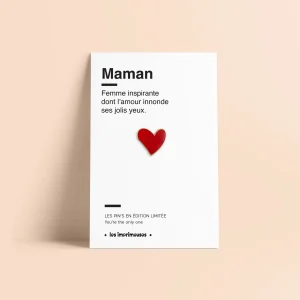 Pin's - Cœur - Maman - Spécial Fête des mères