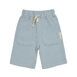 Shorts Lässig Waffle GOTS - Bleu clair