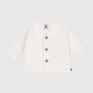 Gilet en coton tricoté Petit Bateau en point de côtes pour bébés