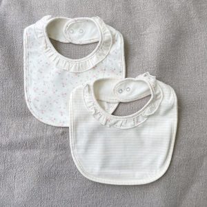 Bavoir Mini 2 Pack - Fleur/Rayure