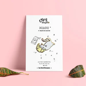 Pin's Chez Bogato x Les Imprimeuses - Chat et croissant - Miaou