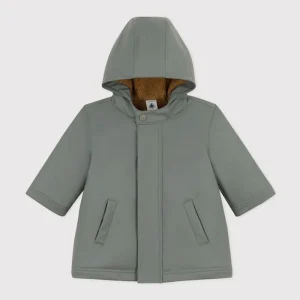 Petit Bateau | Veste de pluie chaude pour bébés - Sauge/Teddy