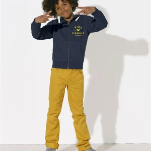 Sweat à zip sérigraphié - Kids du Marais