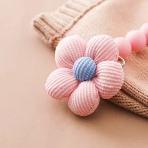 Attache Tétine - Fleur Rose