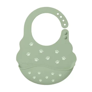 Bavoir récuperateur ajustable en silicone, vert :Babyono