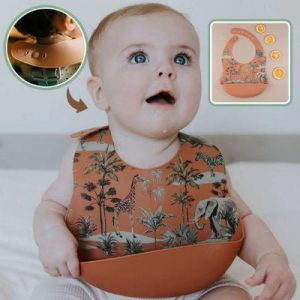 Bavoir Bébé - Girafe Orange
