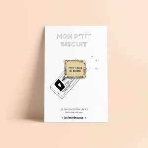 Pin’s « Petit cœur de beurre – Mon p’tit biscuit » – Édition limitée – Les Imprimeuses