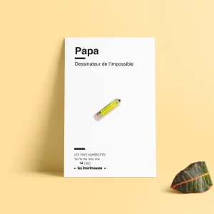Pin’s Crayon « Papa – Dessinateur de l’impossible » – Édition limitée – Spécial Fête des Pères