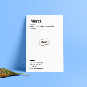 Pin's Merci - miaou chat- Spécial fin d'année scolaire