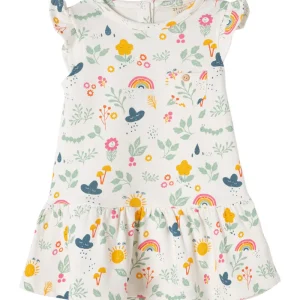 Robe volantée Ecru