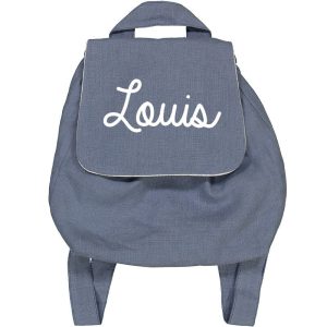 Sac à dos en Lin - personnalisable - Oh la la Paris