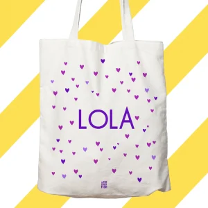 Sac à personnaliser  - Petits coeurs